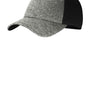 New Era Mens Stretch Fit Hat - Black/Heather Shadow Grey
