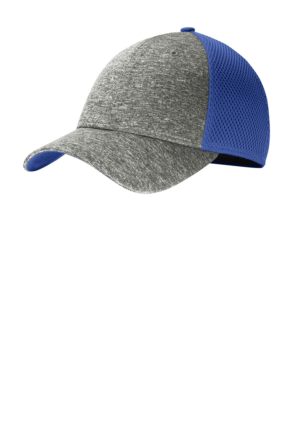 New Era NE702 Mens Stretch Fit Hat Royal Blue/Heather Shadow Grey Front