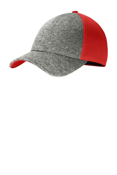 New Era NE702 Mens Stretch Fit Hat Red/Heather Shadow Grey Front