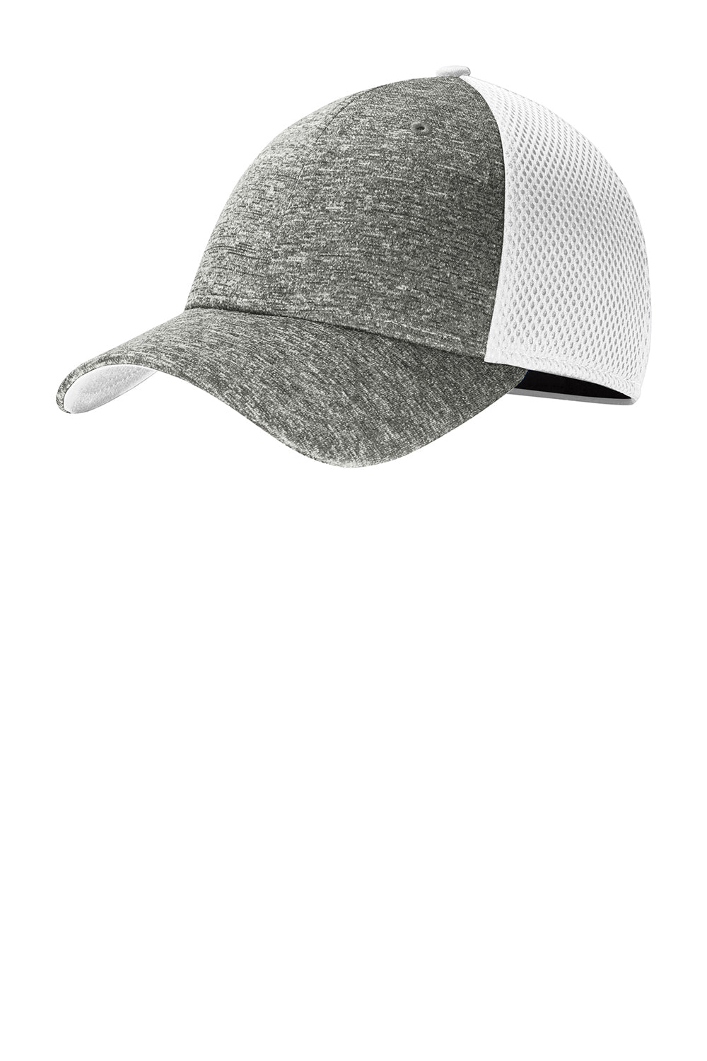 New Era NE702 Mens Stretch Fit Hat White/Heather Shadow Grey Front