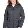 North End Womens Loft Waterproof Full Zip Hooded Puffer Jacket - Carbon Grey/Black