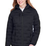 North End Womens Loft Waterproof Full Zip Hooded Puffer Jacket - Black/Carbon Grey