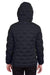 North End NE708W Womens Loft Waterproof Full Zip Hooded Puffer Jacket Black/Carbon Grey Back