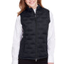 North End Womens Pioneer Hybrid Waterproof Full Zip Vest - Black/Carbon Grey