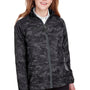 North End Womens Rotate Reflective Water Resistant Full Zip Hooded Jacket - Black/Carbon Grey - Closeout