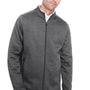 North End Mens Flux 2.0 Fleece Water Resistant Full Zip Jacket - Heather Carbon Grey/Black