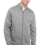 North End Mens Flux 2.0 Fleece Water Resistant Full Zip Jacket - Heather Light Grey/Carbon Grey