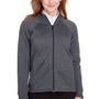 North End Womens Flux 2.0 Fleece Water Resistant Full Zip Jacket - Heather Carbon Grey/Black