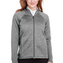 North End Womens Flux 2.0 Fleece Water Resistant Full Zip Jacket - Heather Light Grey/Carbon Grey