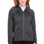 North End Womens Flux 2.0 Fleece Water Resistant Full Zip Jacket - Heather Black/Carbon Grey