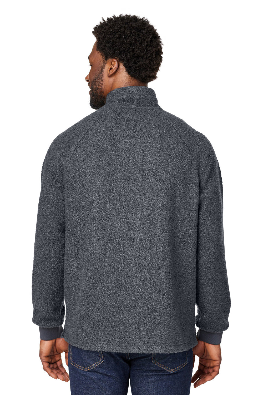 North End NE713 Mens Aura Sweater Fleece 1/4 Zip Sweatshirt Carbon Grey Back