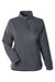 North End NE713W Womens Aura Sweater Fleece 1/4 Zip Sweatshirt Carbon Grey Flat Front