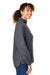 North End NE713W Womens Aura Sweater Fleece 1/4 Zip Sweatshirt Carbon Grey Side