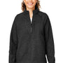 North End Womens Aura Sweater Fleece 1/4 Zip Sweatshirt - Black