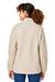 North End NE713W Womens Aura Sweater Fleece 1/4 Zip Sweatshirt Heather Oatmeal/Teak Back