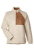 North End NE713W Womens Aura Sweater Fleece 1/4 Zip Sweatshirt Heather Oatmeal/Teak Flat Front