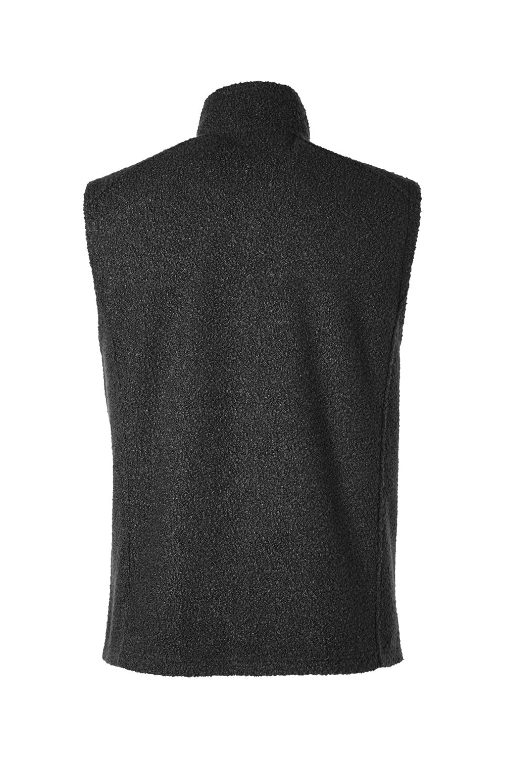 North End NE714 Mens Aura Sweater Fleece Full Zip Vest Black Flat Back