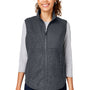 North End Womens Aura Sweater Fleece Full Zip Vest - Carbon Grey - NEW
