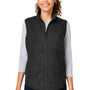 North End Womens Aura Sweater Fleece Full Zip Vest - Black - NEW
