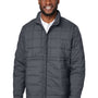 North End Mens Aura Fleece Lined Water Resistant Full Zip Jacket - Carbon Grey - NEW