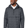 North End Mens Aura Water Resistant Packable Hooded Anorak Jacket - Carbon Grey