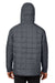 North End NE722 Mens Aura Packable Hooded Anorak Jacket Carbon Grey Back