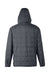 North End NE722 Mens Aura Packable Hooded Anorak Jacket Carbon Grey Flat Back
