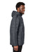 North End NE722 Mens Aura Packable Hooded Anorak Jacket Carbon Grey Side