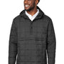 North End Mens Aura Water Resistant Packable Hooded Anorak Jacket - Black