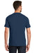 New Era NEA100 Mens Heritage Short Sleeve Crewneck T-Shirt Dark Royal Blue Back