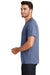 New Era NEA100 Mens Heritage Short Sleeve Crewneck T-Shirt Dark Royal Blue Twist Side