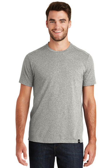New Era NEA100 Mens Heritage Short Sleeve Crewneck T-Shirt Light Graphite Grey Twist Front