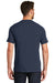 New Era NEA100 Mens Heritage Short Sleeve Crewneck T-Shirt Navy Blue Back