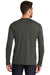 New Era NEA102 Mens Heritage Long Sleeve Crewneck T-Shirt Graphite Grey Back