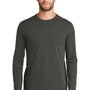 New Era Mens Heritage Long Sleeve Crewneck T-Shirt - Graphite Grey