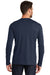 New Era NEA102 Mens Heritage Long Sleeve Crewneck T-Shirt Navy Blue Back