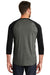 New Era NEA104 Mens Heritage 3/4 Sleeve Crewneck T-Shirt Black/Black Twist Back