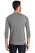 New Era NEA104 Mens Heritage 3/4 Sleeve Crewneck T-Shirt Heather Shadow Grey Back