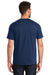 New Era NEA107 Mens Heritage Short Sleeve Crewneck T-Shirt Dark Royal Blue/Royal Blue Twist Back