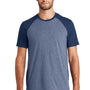New Era Mens Heritage Short Sleeve Crewneck T-Shirt - Dark Royal Blue/Royal Blue Twist