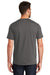 New Era NEA107 Mens Heritage Short Sleeve Crewneck T-Shirt Graphite Grey/Light Graphite Grey Twist Back