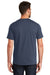 New Era NEA107 Mens Heritage Short Sleeve Crewneck T-Shirt Navy Blue/Navy Blue Twist Back