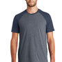New Era Mens Heritage Short Sleeve Crewneck T-Shirt - Navy Blue/Navy Blue Twist