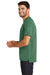 New Era NEA120 Mens Sueded Short Sleeve Crewneck T-Shirt Heather Forest Green Side