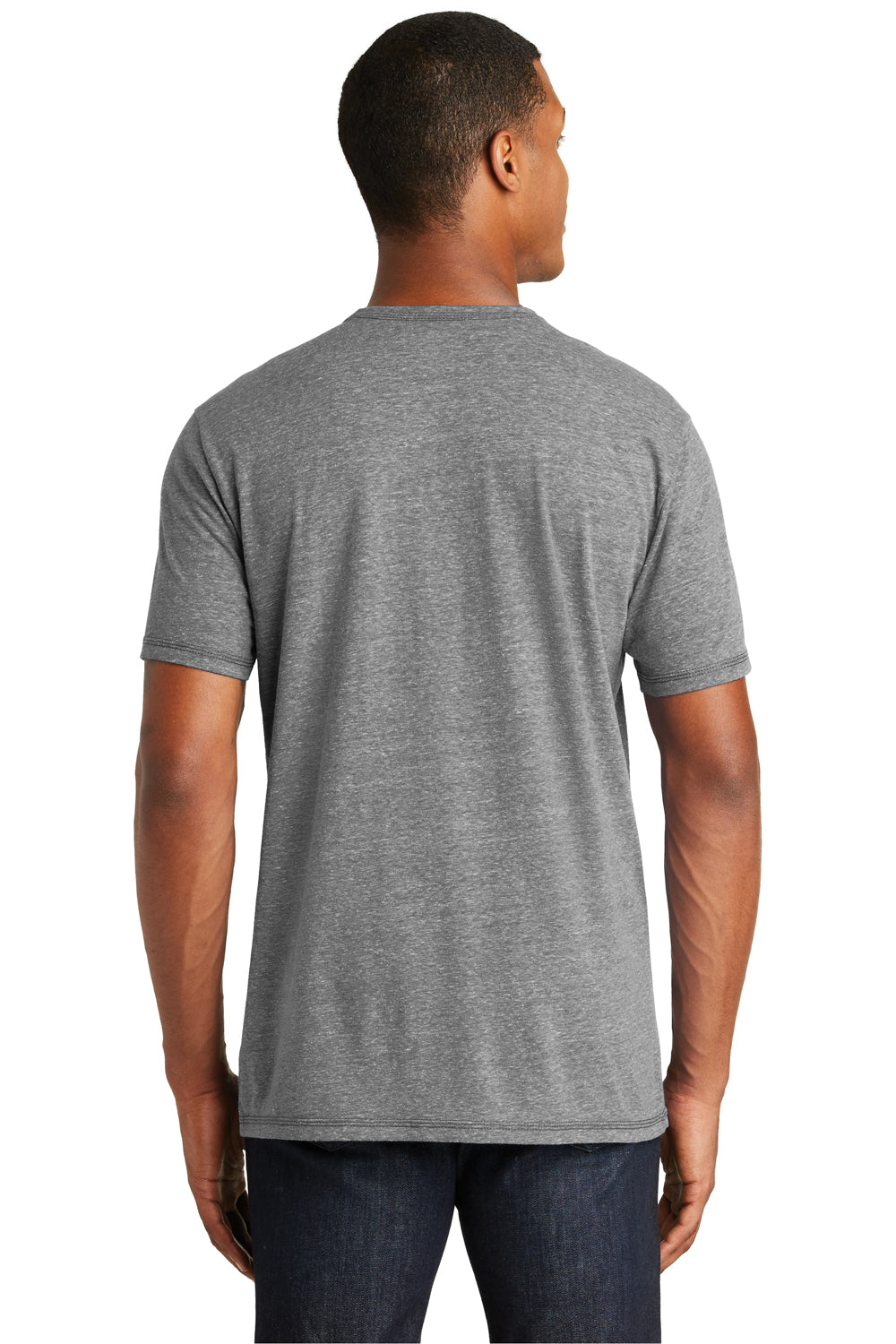 New Era NEA130 Mens Performance Moisture Wicking Short Sleeve Crewneck T-Shirt Shadow Grey Back