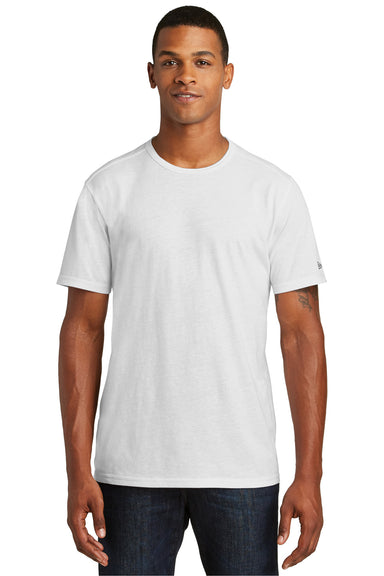 New Era NEA130 Mens Performance Moisture Wicking Short Sleeve Crewneck T-Shirt White Front