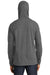 New Era NEA131 Mens Performance Moisture Wicking Long Sleeve Hooded T-Shirt Hoodie Dark Graphite Grey Back