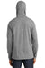 New Era NEA131 Mens Performance Moisture Wicking Long Sleeve Hooded T-Shirt Hoodie Shadow Grey Back