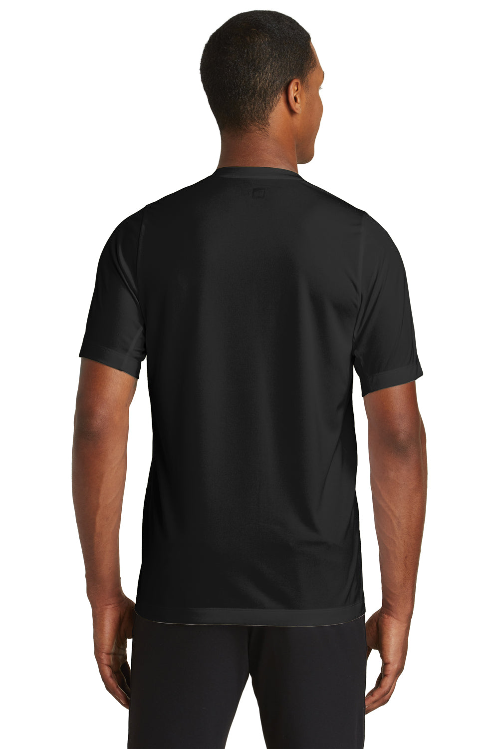 New Era NEA200 Mens Series Performance Jersey Moisture Wicking Short Sleeve Crewneck T-Shirt Black Back