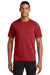 New Era NEA200 Mens Series Performance Jersey Moisture Wicking Short Sleeve Crewneck T-Shirt Crimson Red Front